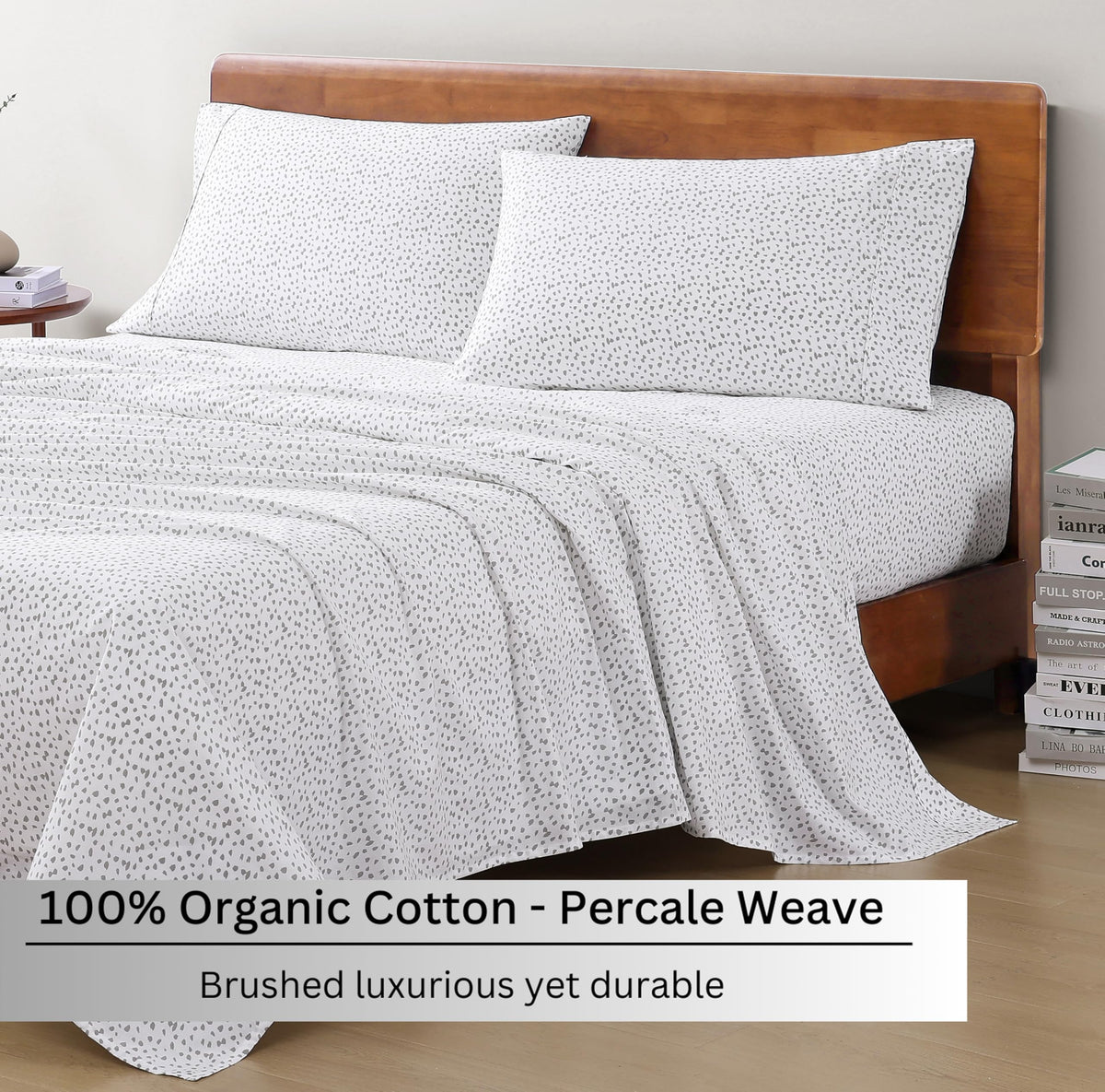 LANE LINEN pillowcase 20x26, crisp percale finish for smooth sleep