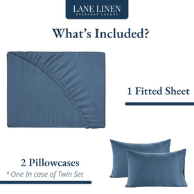 Lane Linen standard pillowcase navy 20x30 for easy care and coordination