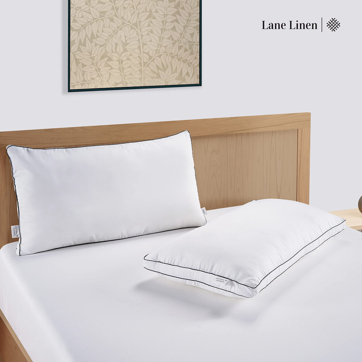 LANE LINEN down-alternative fill delivers plush cushioning