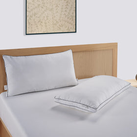 Lane Linen down-alternative fill is hypoallergenic and easy to care for