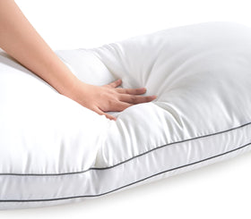 Lane Linen pillows gusseted sides providing extra shoulder room for side sleepers