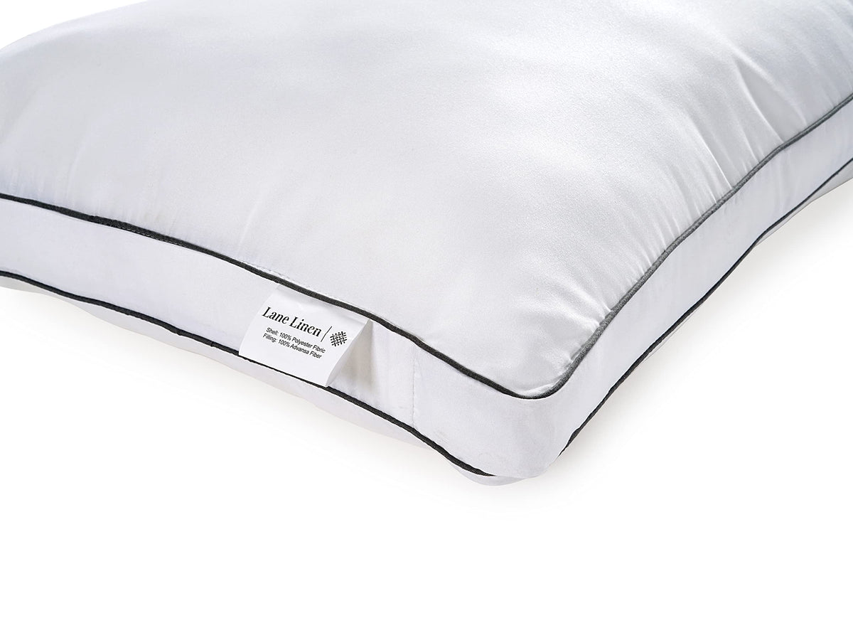 Lane Linen pillows offering neck and shoulder support for various sleeping positions