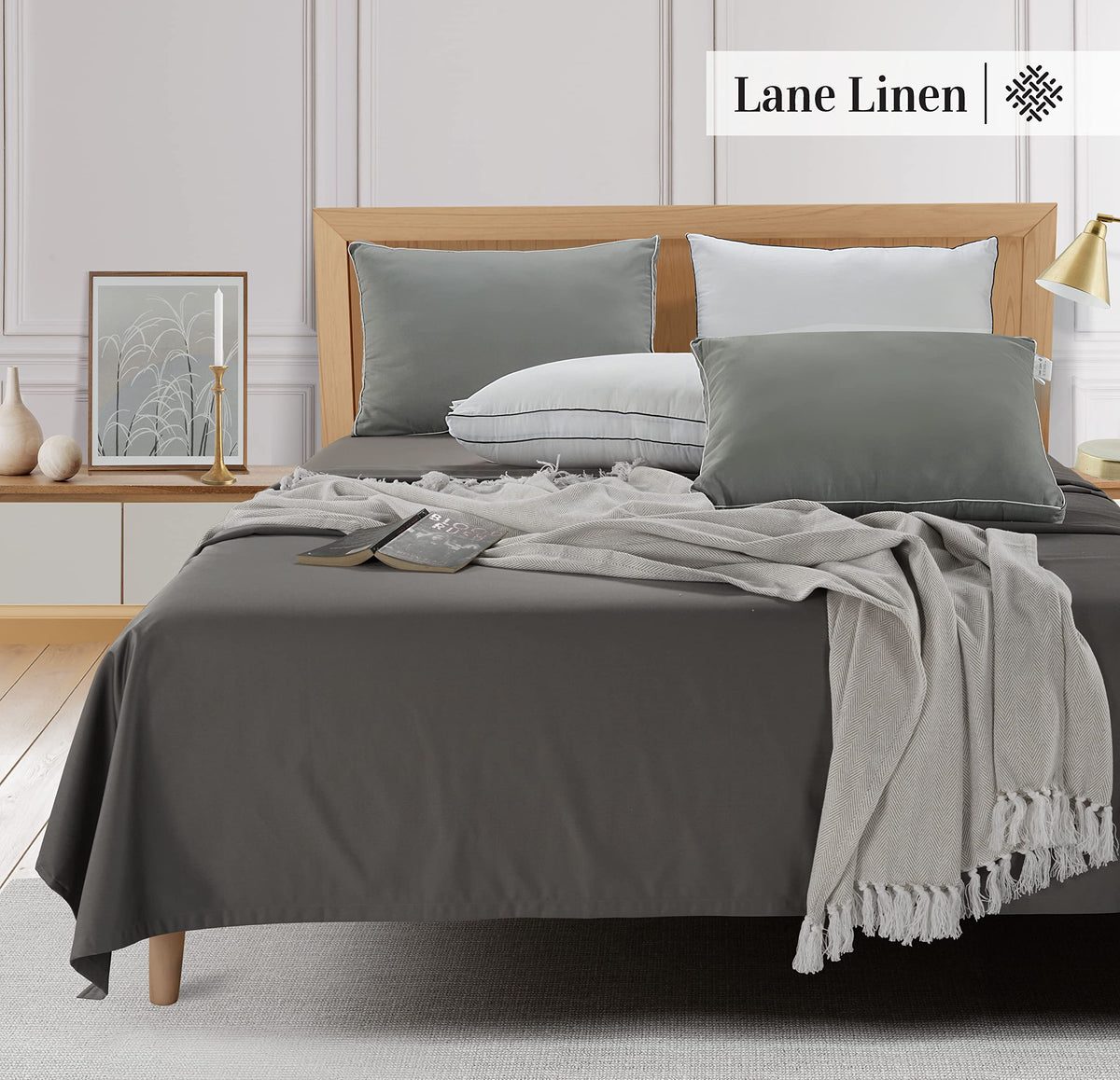 Lane Linen pillow set ideal for hotel-quality bedding in every room