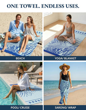 Lane Linen towel by poolside used as a blanket or picnic mat