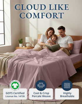 LANE LINEN queen fitted sheet with deep pockets secure fit.