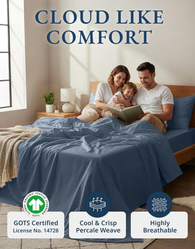 LANE LINEN queen fitted sheet with deep pockets secures fit on mattress