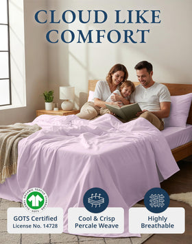 LANE LINEN queen flat sheet 90x104 demonstrates generous coverage for deep-pocket beds.