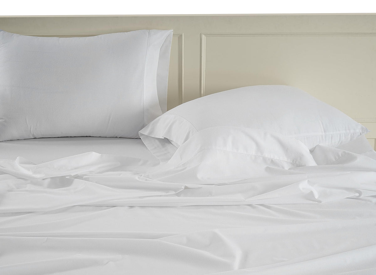 Lane Linen four 20in pillowcases provide crisp, hotel-grade pillow support.