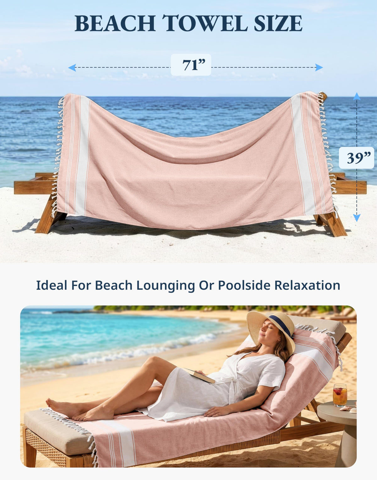 Lane Linen quick-dry absorbent towel drying after swim or spa