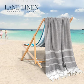LANE LINEN Quick-Dry Beach Towel oversized for poolside drying.