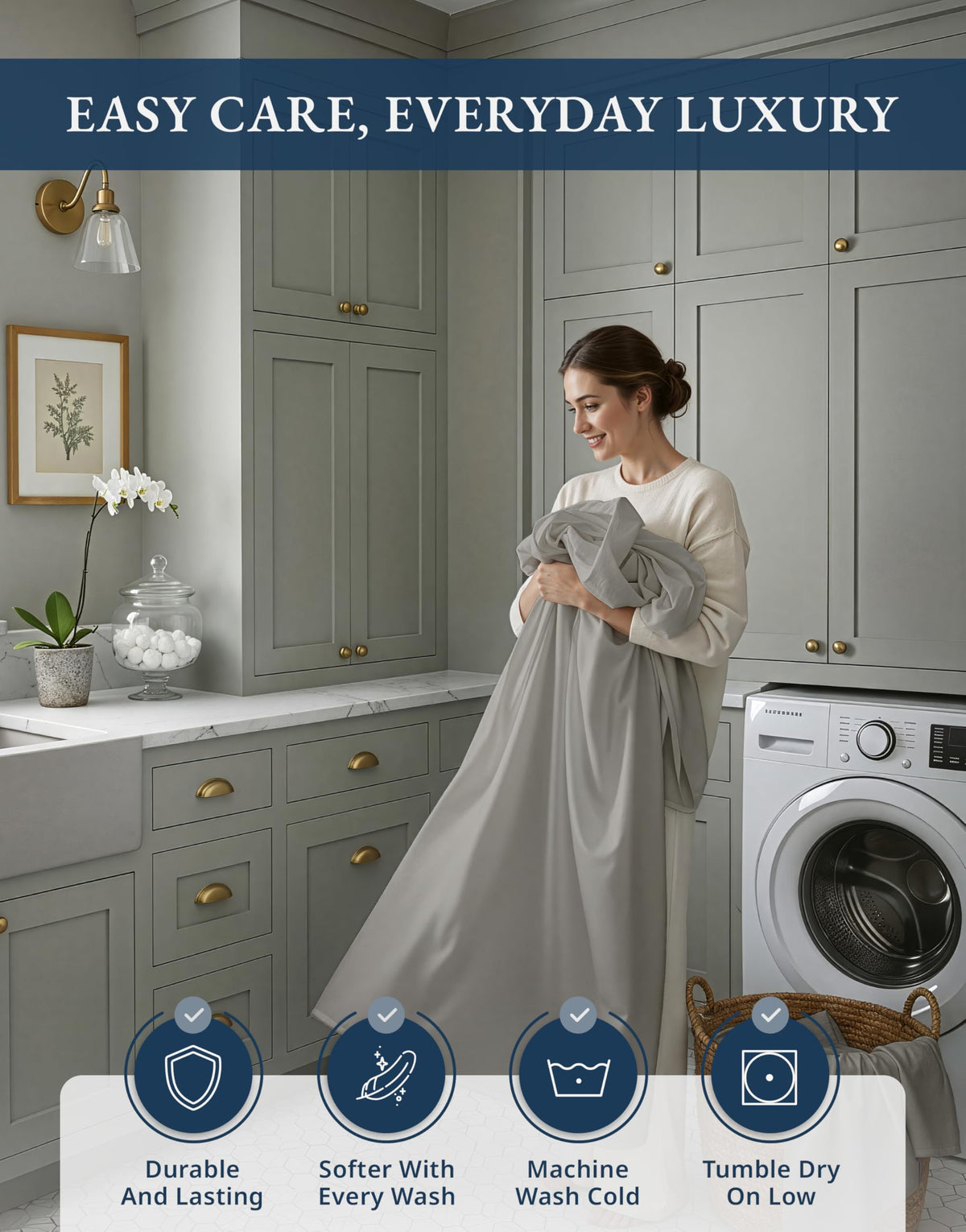 Lane Linen reusable cotton bag packaging supports sustainable gifting.