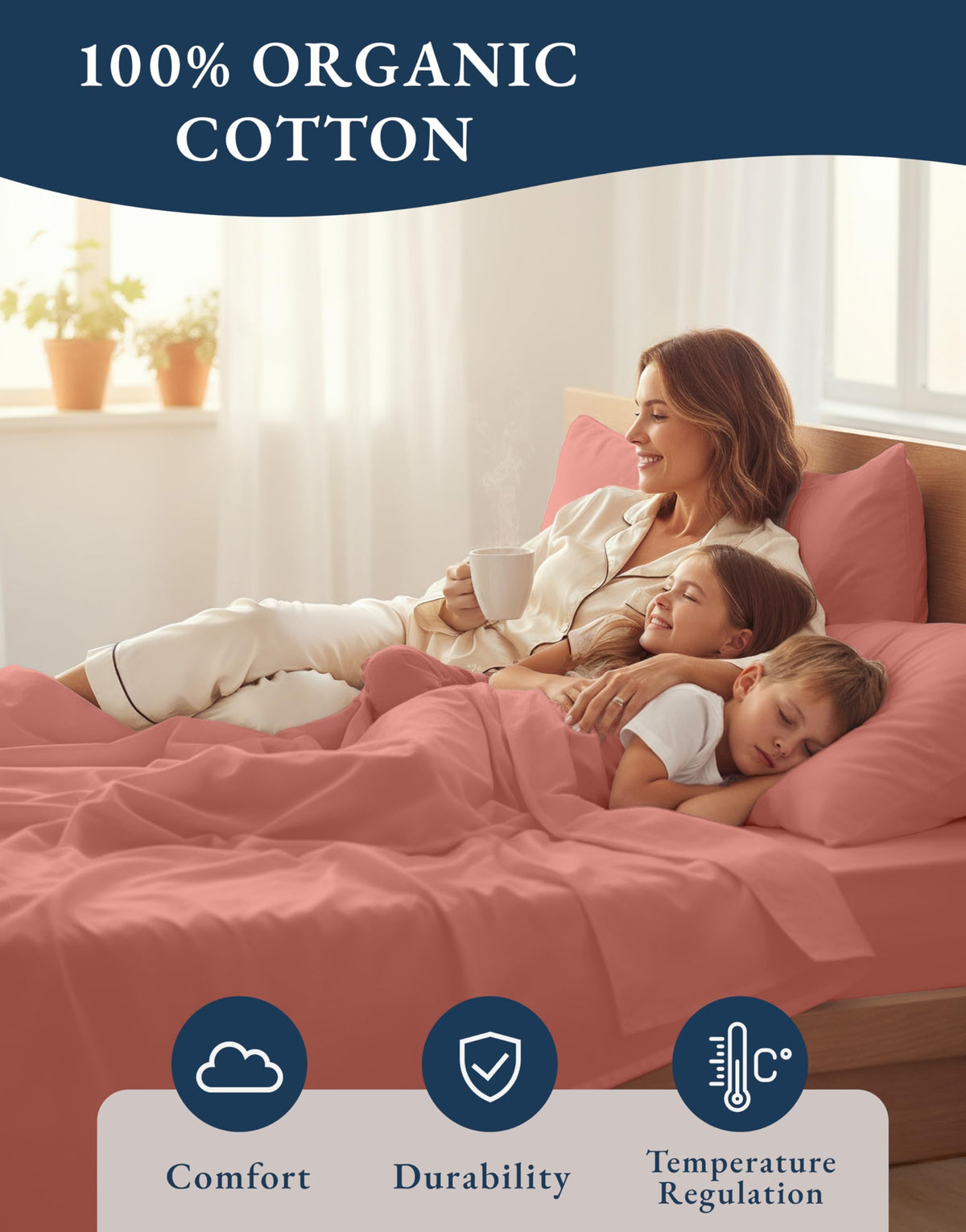 Lane Linen Rose Dawn folded 4-piece set
