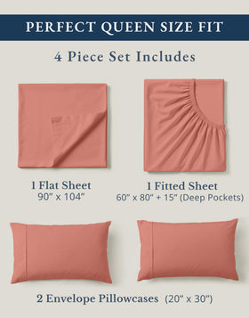 Lane Linen Rose Dawn pillowcases paired with the set