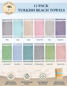 Lane Linen sand-free design beach towel with bag for easy sand removal