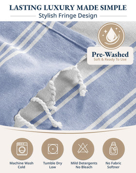 Lane Linen six-pack tropical towels set for travel and home