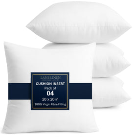 Lane Linen white 20x20 throw pillow inserts with plush fill for plush decor.