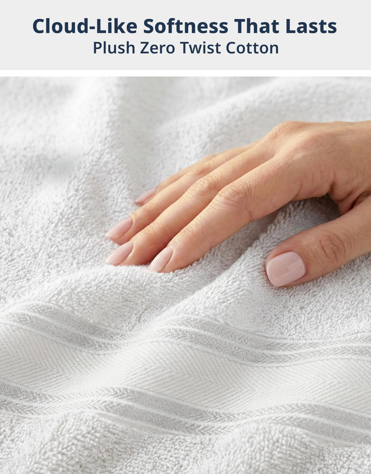 LANE LINEN hand towels close-up in premium white finish for daily use