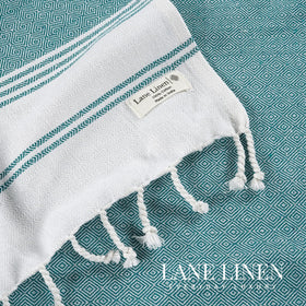 LANE LINEN travel-friendly towel folds compactly for luggage and trips.