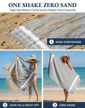 Lane Linen travel friendly towels fold compactly for easy packing and storage.