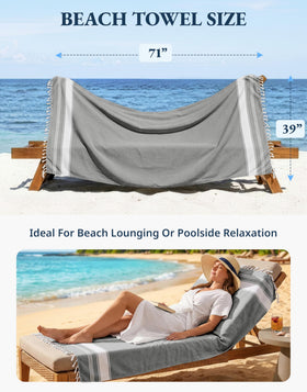 Lane Linen travel-friendly towels fold compactly for easy packing and carry.