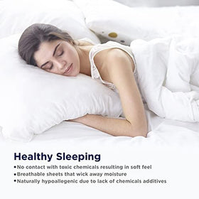 Lane Linen white king pillowcases for crisp bedding.
