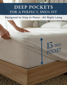 Lane Linen white queen sheet set providing timeless, versatile bedroom look