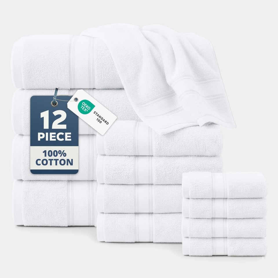 LANE LINEN zero-twist bath towel close-up shows plush absorbency