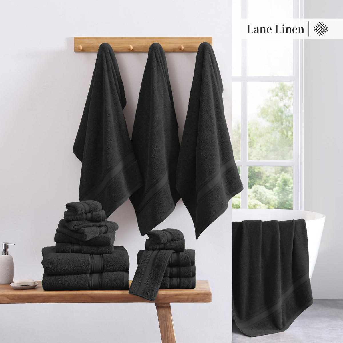 Lane Linen zero-twist technology delivers airy yet dense feel for daily bathing.