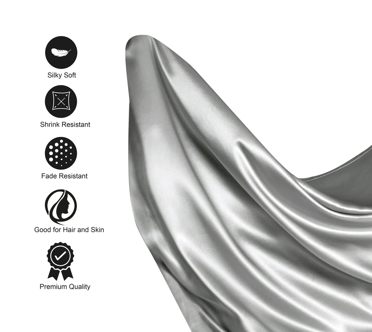 Lanest Housing Silk Satin Sheets king set cooling texture promotes comfortable sleep