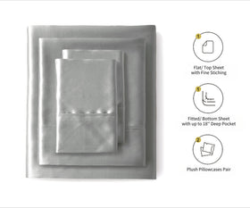 Lanest Housing Silk Satin Sheets king set deep pocket fit for secure mattress anchoring