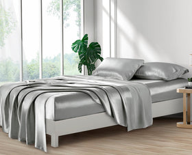 Lanest Housing Silk Satin Sheets king set hypoallergenic fabric for sensitive skin