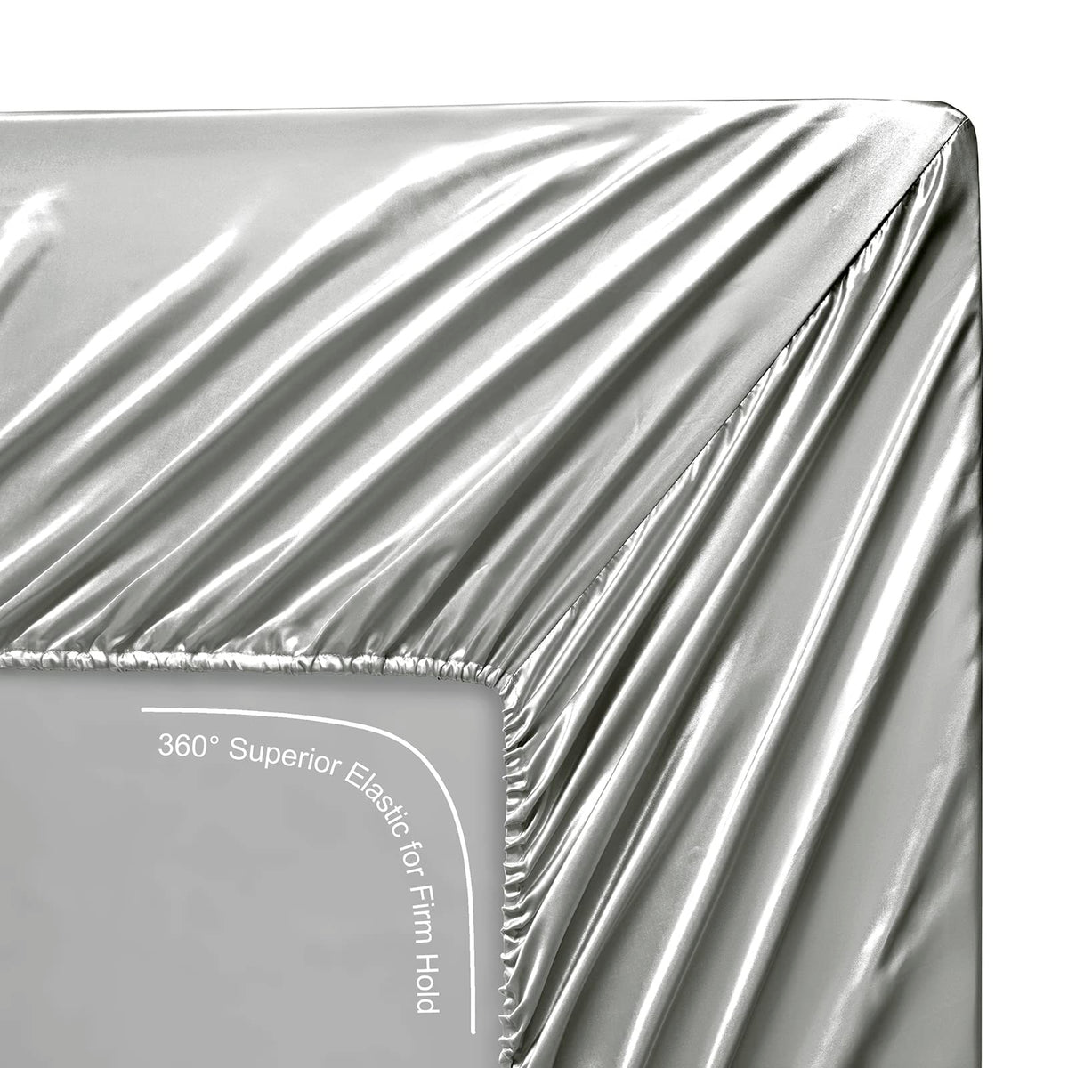 Lanest Housing Silk Satin Sheets king set light gray color complements modern bedrooms