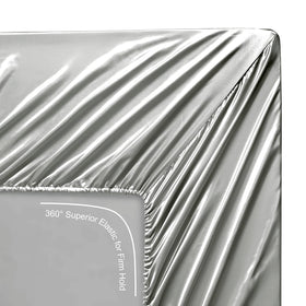 Lanest Housing Silk Satin Sheets king set light gray color complements modern bedrooms
