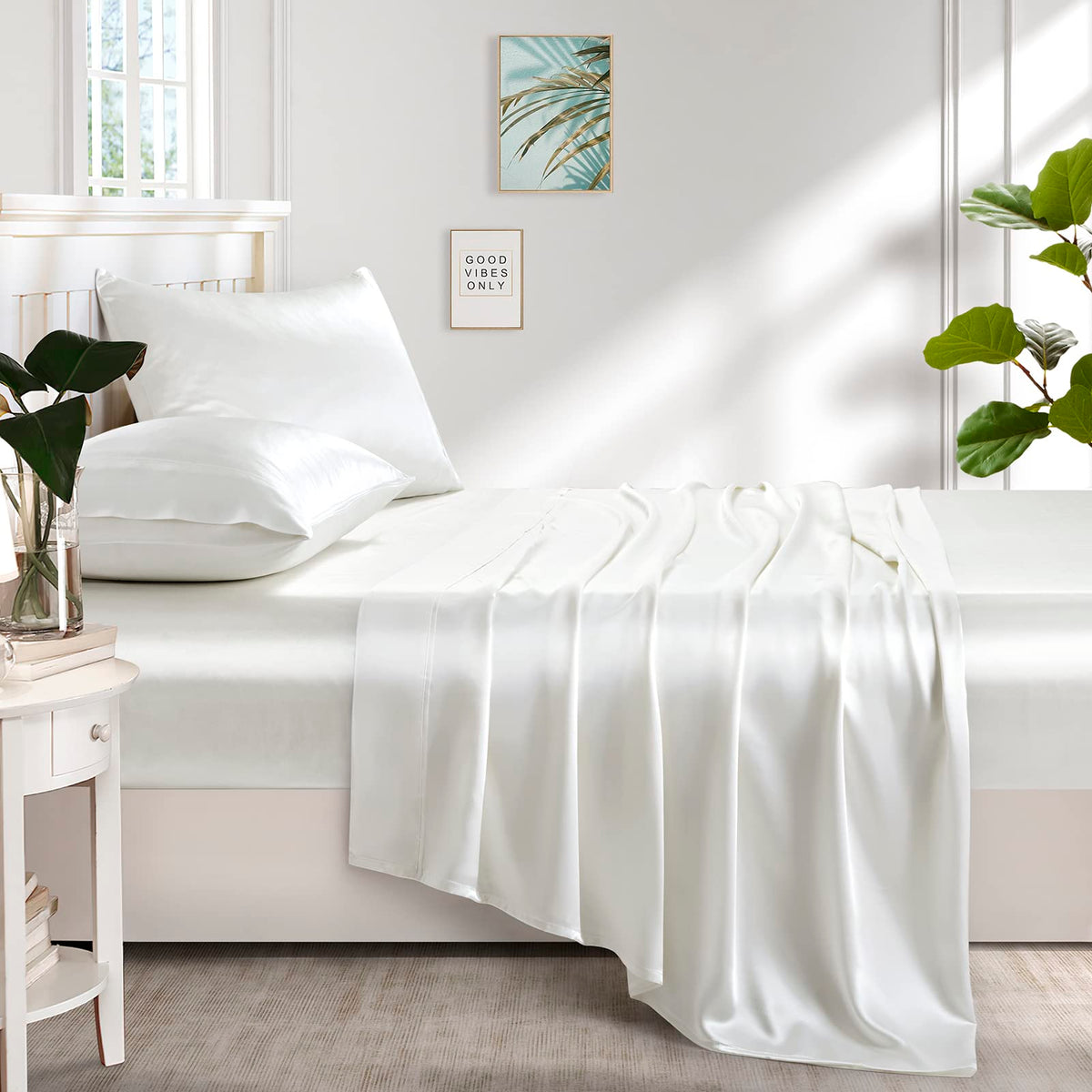Lanest Housing satin sheets are machine washable for easy care.