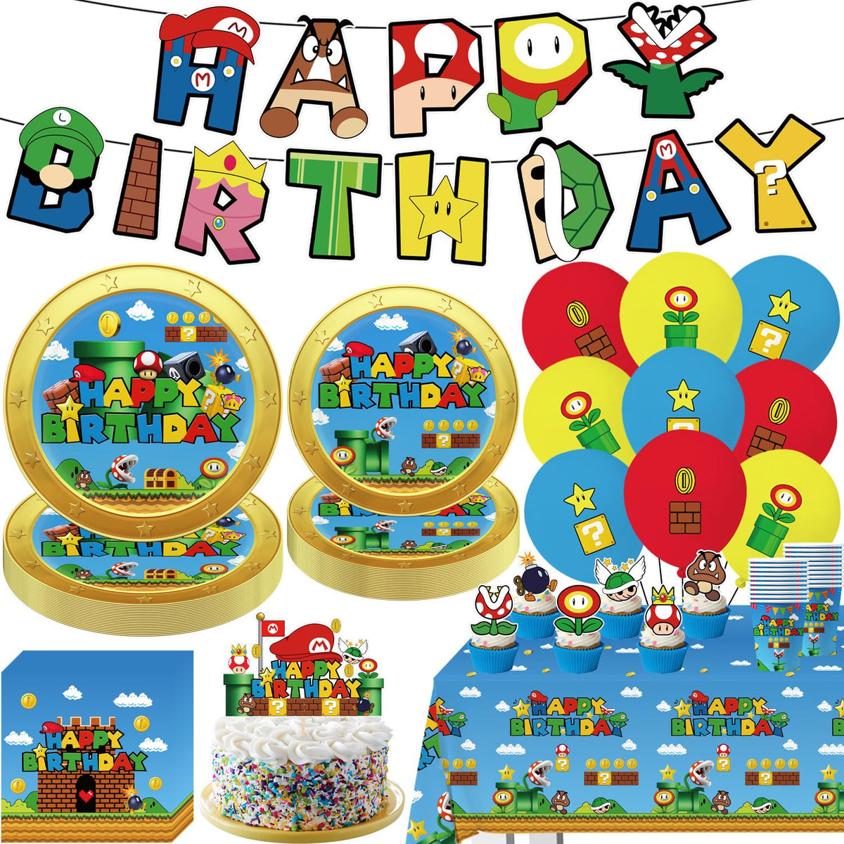 LANFUBEISI Happy Birthday banner for a quick festive backdrop