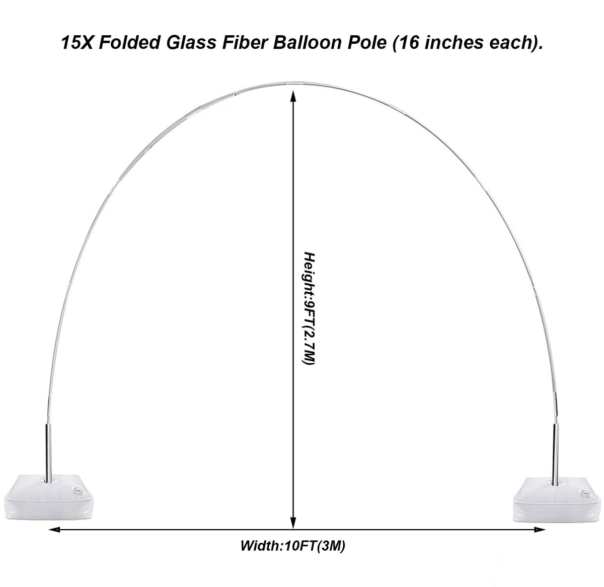 LANGXUN rod sleeves offer flexible support for a tall, stable arch.