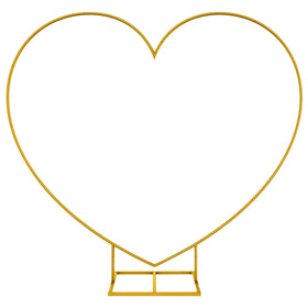 LANGXUN gold heart arch kit ready for elegant wedding backdrop