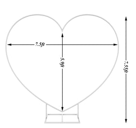 LANGXUN Heart Arch Stand, white, ideal for proposals and romantic photo moments.