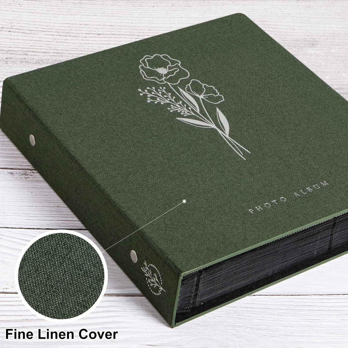 Holds 4x6 photos per page in horizontal and vertical layouts.