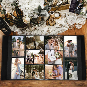 Album measures 13 by 13.3 inches, fitting standard display shelves.
