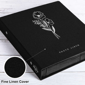 Close-up of Lanpn linen cover with silver stamping for premium look.