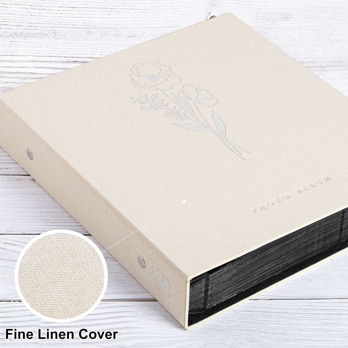 Lanpn album pages support 3 horizontal and 2 vertical photos per side.