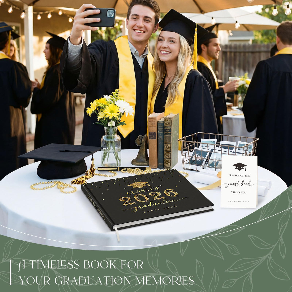 Lanpn premium leather hardcover with gold foil adds durability and elegance
