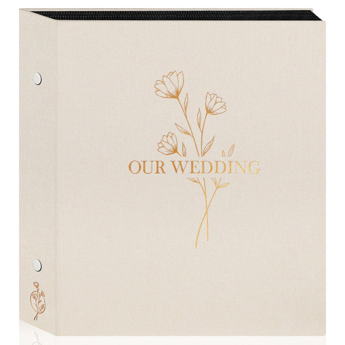 Lanpn wedding photo album with beige linen cover protects memories with elegance.