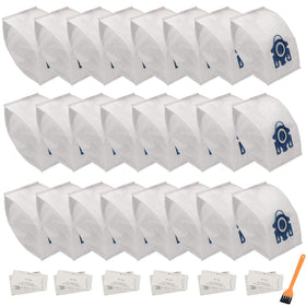 LANROON GN bags 24-pack for Miele canisters, large capacity for fewer bag changes
