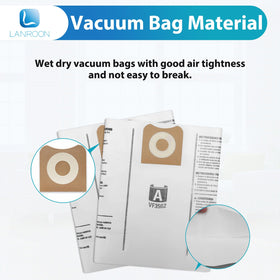 LANROON VF3502 bags in-use inside a Ridgid vacuum capturing debris