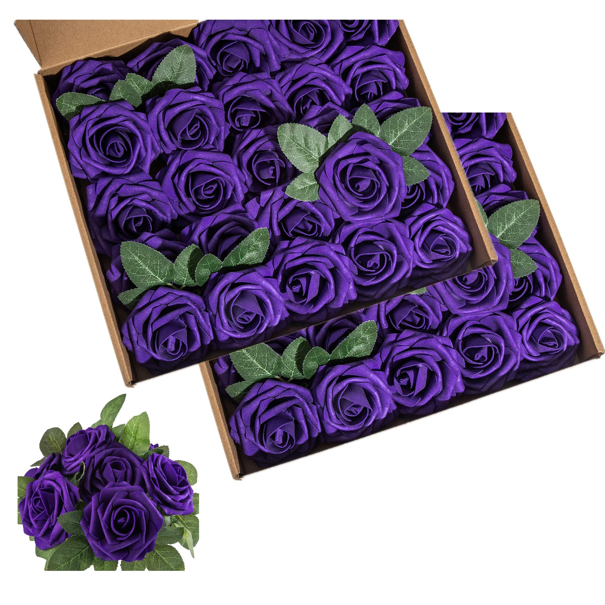 Lansdowns purple foam rose head for lifelike bouquets and centerpieces.