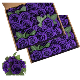 Lansdowns purple foam rose head for lifelike bouquets and centerpieces.