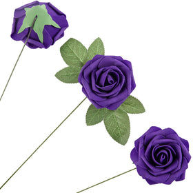 Lansdowns purple foam rose wedding bouquet for elegant DIY arrangements.