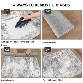 Lansny foldable rug for easy storage and seasonal decor changes